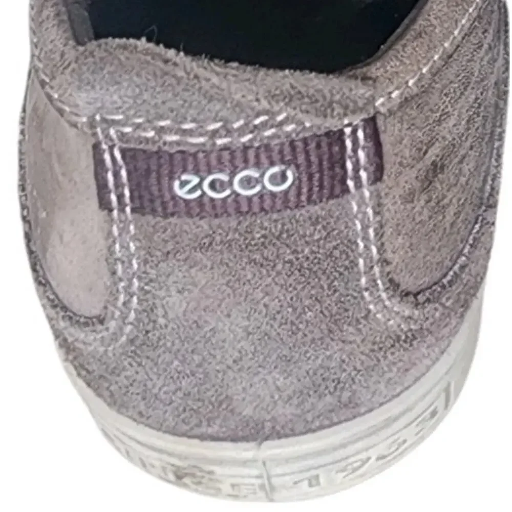 ECCO Collin Perf Slip-On Sneakers Size 44 Pewter Geometric Perforation Goring.